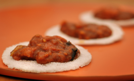 foto da receita Tapiocas com chutney de goiaba