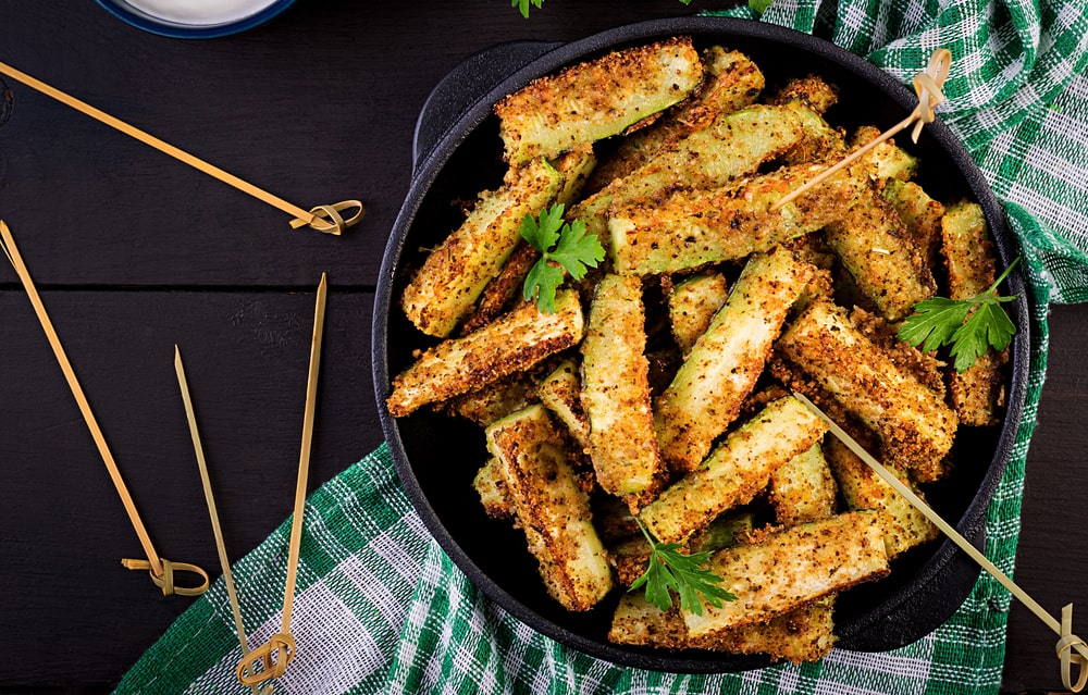 foto da receita Palitos crocantes de abobrinha
